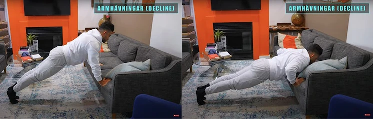 Exempelbild på armhävningar