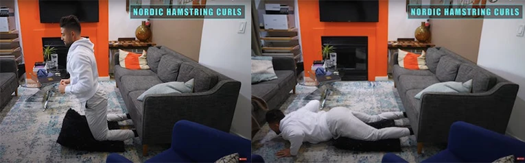 Exempelbild på Nordic Hamstring Curl