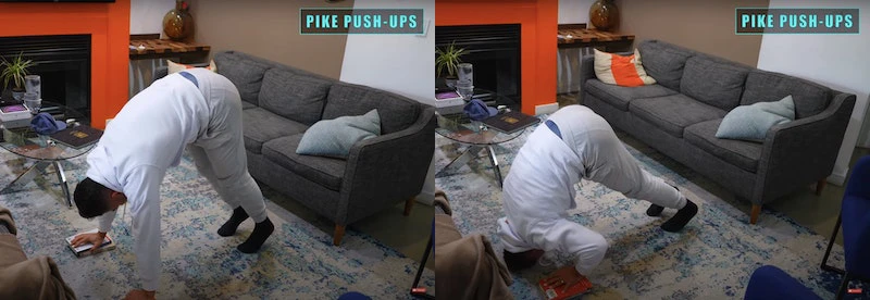 Exempelbild på pike pushups