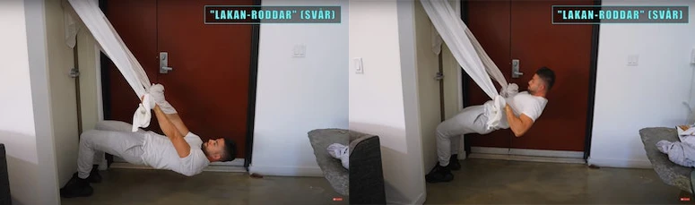 Exempelbild på rodd med lakan